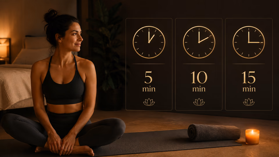 Gentle yoga before bed timer plan for a calming nighttime routine