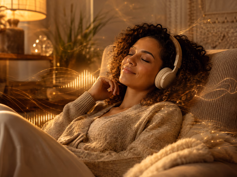 Calming sounds and soundscapes for women’s stress relief